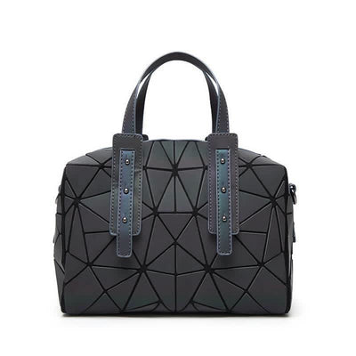 Geometric Purses Handbag Fashion Reflective Tote Bag with Crossbody Strap