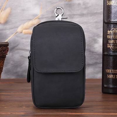 Waist Bag For Men Outdoor Retro Genuine Leather Hanging EDC Pouch