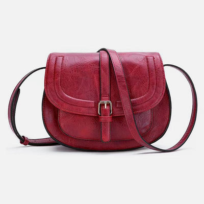 Elegant Saddle Bag Simple Magnetic Buckle Dating Bag For Women