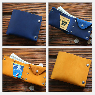 Vintage  Rivet Genuine Leather Wallet