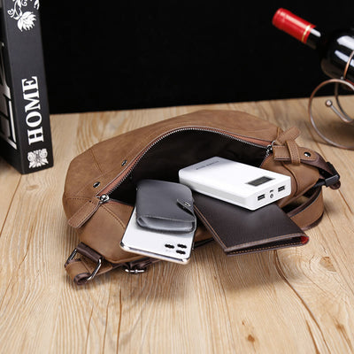 Retro Sling Bag For Men Riding Lightweight Crossbody Chest Daypack