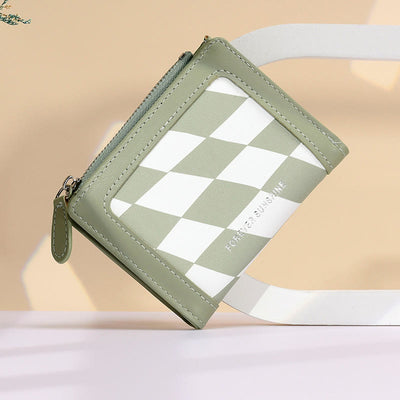 Wallet For Women Protable Light Color Short Leather Money Clip