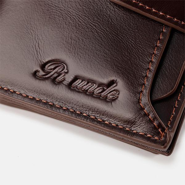 RFID Large Capacity Multi Card Leather Wallet