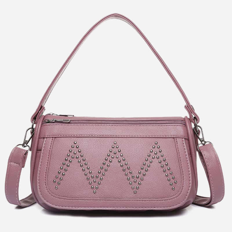 Fashion Rehinestone Shoulder Bag for Women Leather Satchel Crossbody Bag