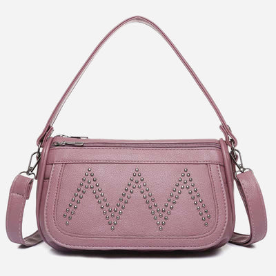 Fashion Rehinestone Shoulder Bag for Women Leather Satchel Crossbody Bag