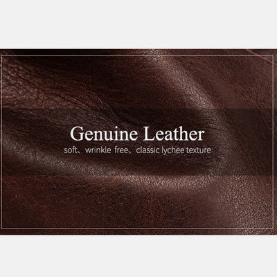 Men's Large Capacity RFID Blocking Leather Wallet with Zipper Pocket