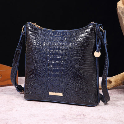 Crossbody Bag For Women Retro Crocodile Pattern Leather Dating Bag