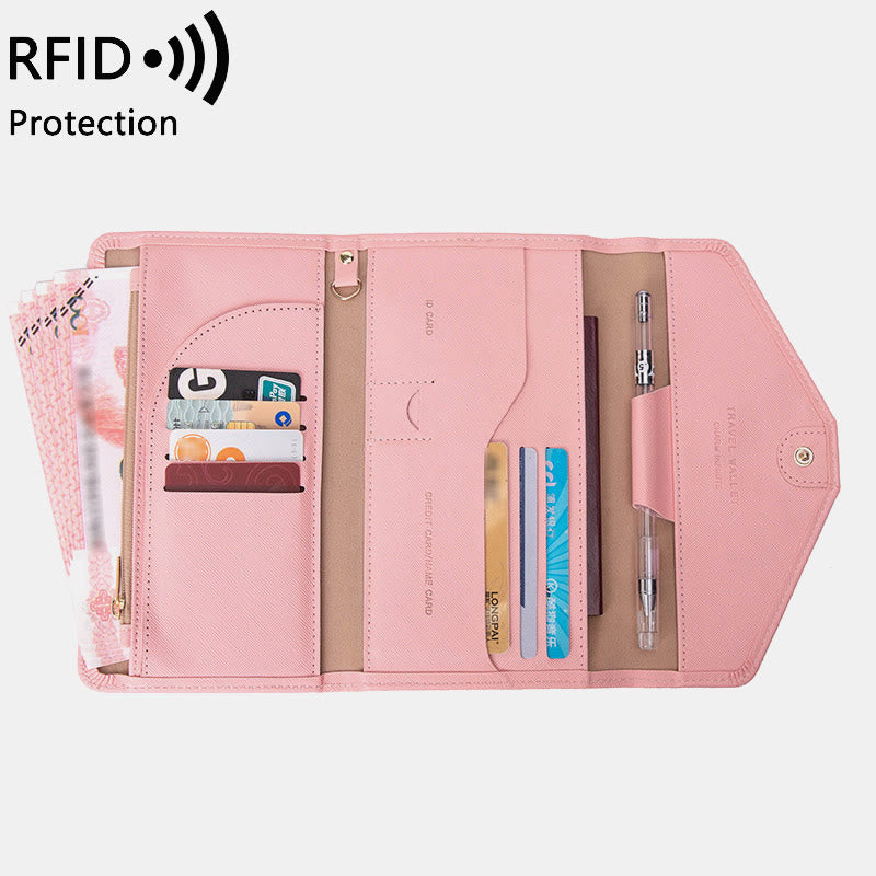 RFID Passport Holder For Travel Ultra Thin Multifunctional Document Bag