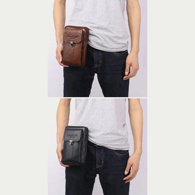 Small Messenger Bag For Men Business Genuine Leather Portable Bag