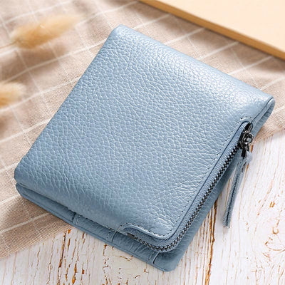 Wallet For Men Genuine Leather RFID Antimagnetic Change Coin Clip