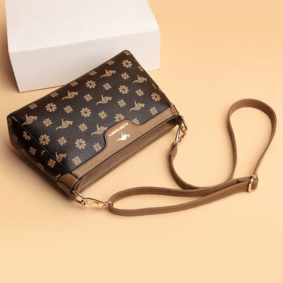 Leather Crossbody Bag for Women Casual Small Trendy Shoulder Purses
