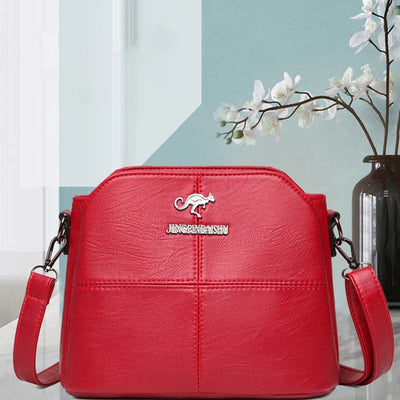 Multi-Compartment Small Casual Faux Leather Crossbody Bag Handbag
