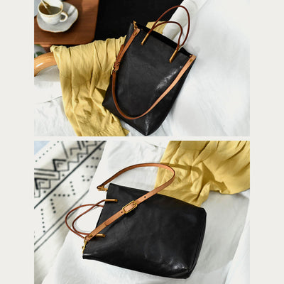 Handmade Crossbody Bag For Women Retro Simple Texture Shouder Bag