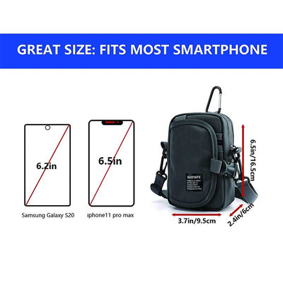 Waterproof Multifunction Solid Crossbody Bag