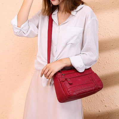 Multi-pocket Solid Crossbody Bag