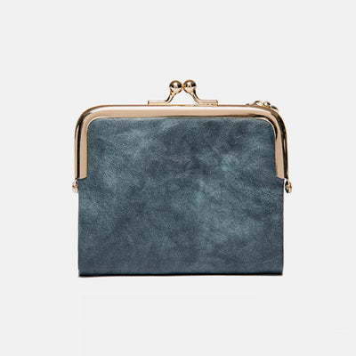 Multifunctional Bifold Vintage Kiss Lock Coin Purse