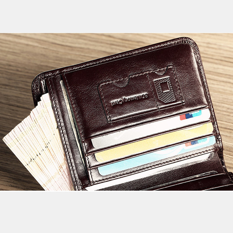 Men's Trifold Genuine Leather Classic Wallet