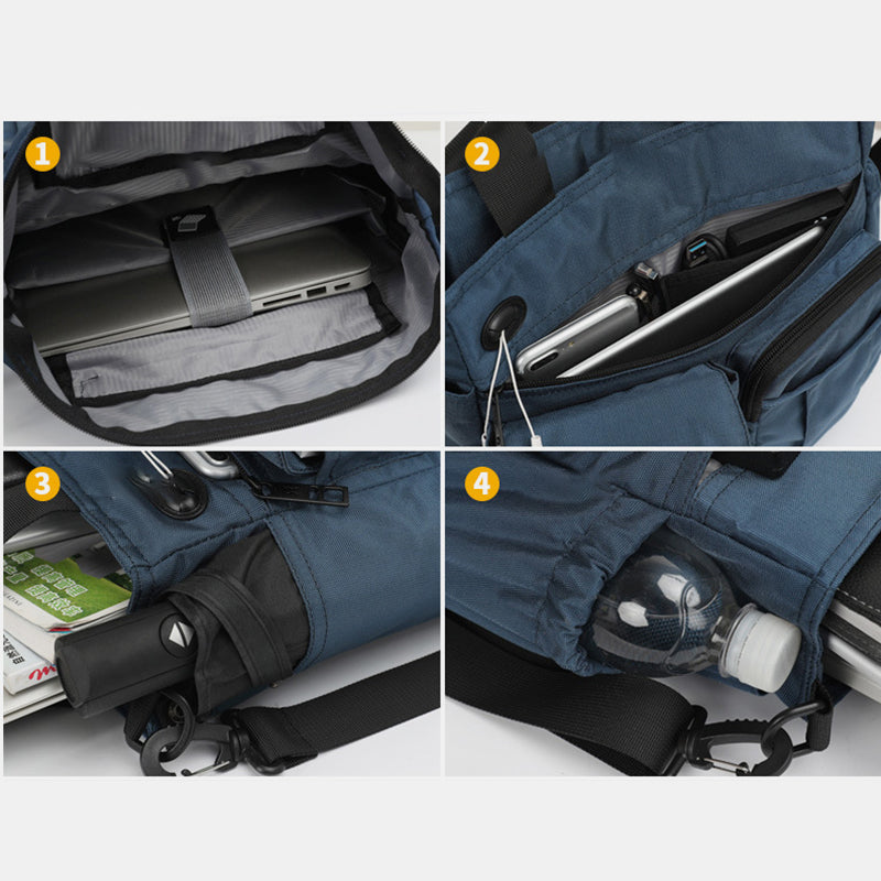 Large Capacity Scalable Multi-Pocket Crossbody Bag