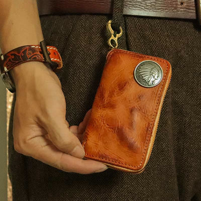 Leather Wallet For Men Waist Wear Multi Functional Key Purse