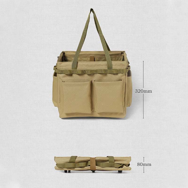 Collapsible Camping Tool Bag Garden Tool Organizer Storage Toolbag Handbag