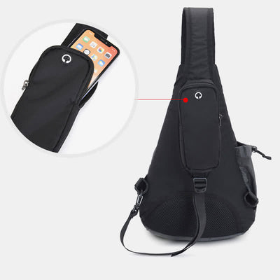 Waterproof Sling Bag Crossbody Backpack Casual Nylon Shoulder Bag Chest Bag