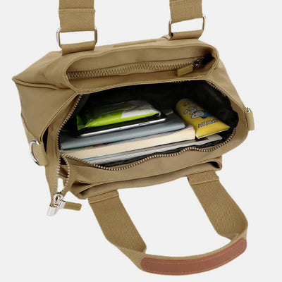 Triple Layer Nylon Purses for Women Top Handle Satchel Crossbody Bag