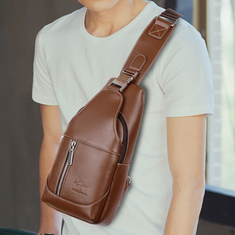 Men Casual Travel Crossbody Chest Sling Bag One Shoulder Strap Bag