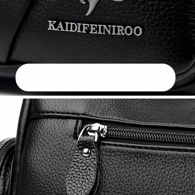 Casual Crossbody Purse for Women Multi-Pocket PU Leather Shoulder Handbag