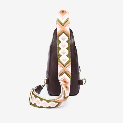 Sling Bag For Women Lightweight Wide Straps Leather Shopping Bag