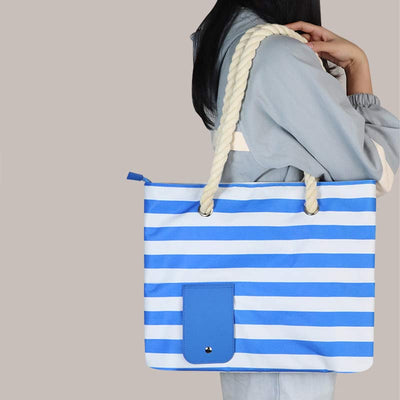 Large Beach Bag Tote Bag Waterproof Big Pool with Wine Container