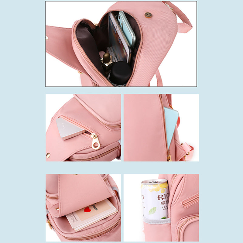 Women's Convertible Sling Bag Lightweight Casual Mini Backpack Chest Bag