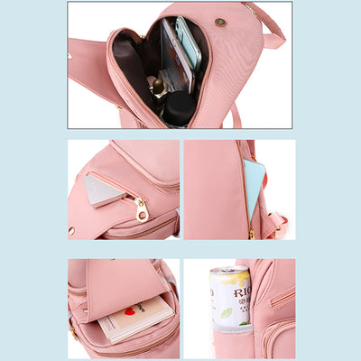 Women's Convertible Sling Bag Lightweight Casual Mini Backpack Chest Bag