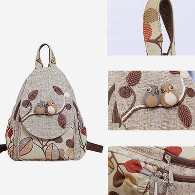 Large Capacity Ethnic Style Printing Backpack