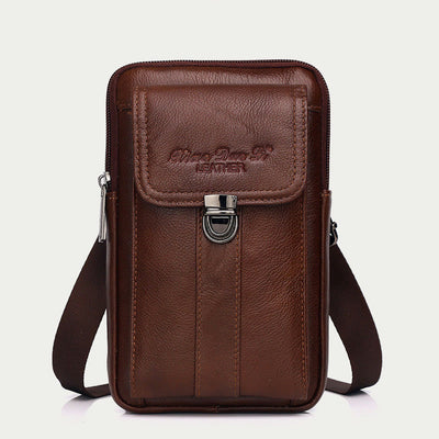 Small Messenger Bag For Men Business Genuine Leather Portable Bag