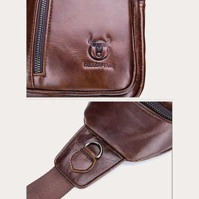 Genuine Leather Large Capacity Anti-theft Sling Bag