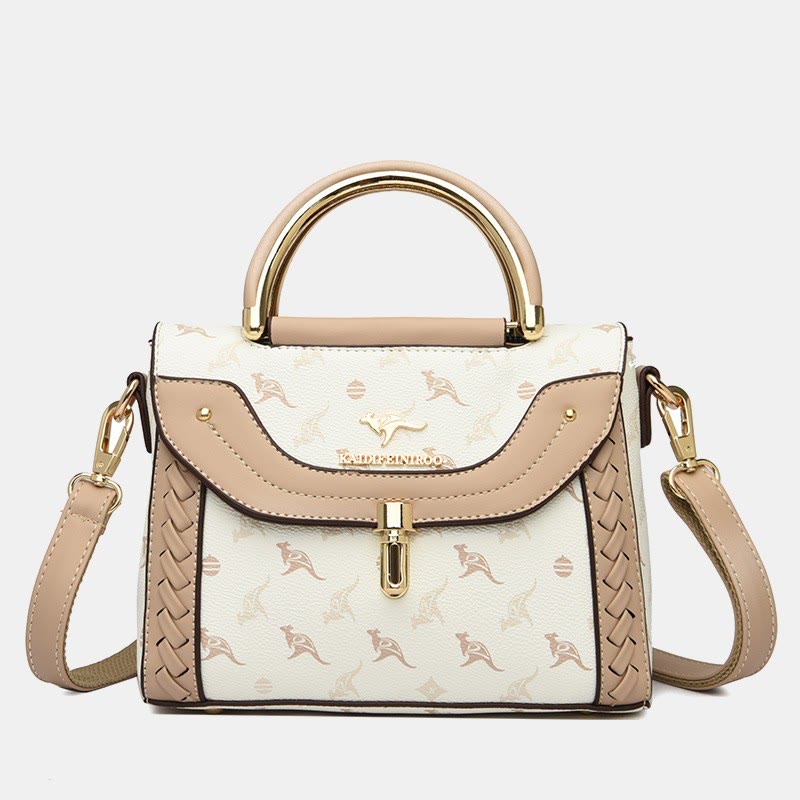 Elegant Dating Handbag For Women Buckle Leather Square Crossbody Bag