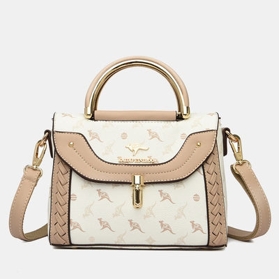 Elegant Dating Handbag For Women Buckle Leather Square Crossbody Bag
