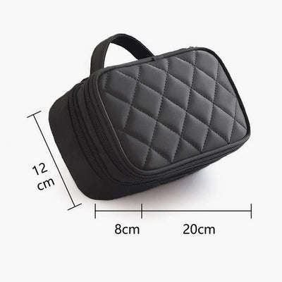 Waterproof Double Compartment Makeup Bag Nylon Portable Storage Bag