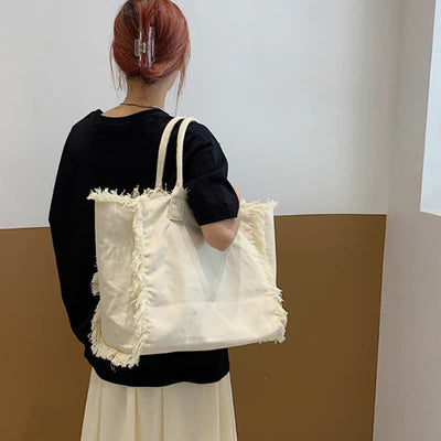 Tote Bag for Women Simple Large Capacity Canvas Shoulder Bag