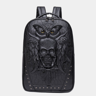 3D Animals Owl Laptop Backpack Designer Waterproof College School Bookbag