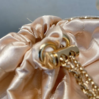 Diamond Pearl Chain Bag For Women Party Drawstring Crossbody Bag