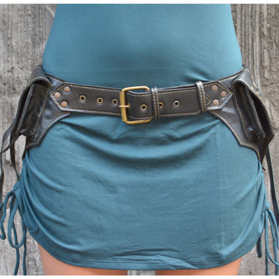 Retro Rivet Tassel Waist Bag