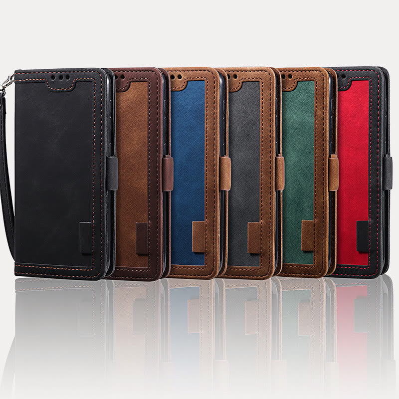 Vintage Color Stitching Phone Case For Samsung Protective Cover