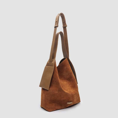 Magnetic Shoulder Bag for Women Daily Large Capacity Leather Tote