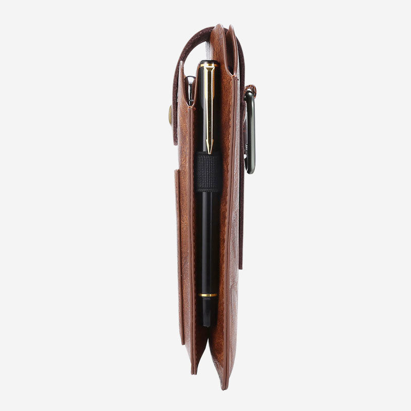 Retro Men EDC Genuine Leather Phone Bag