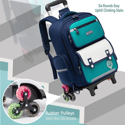 Backpack For Kids Spine Protection Breathable Large Rolling Schoolbag