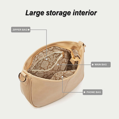Shoulder Bag For Women Double Strape Elegant PU Leather Bag