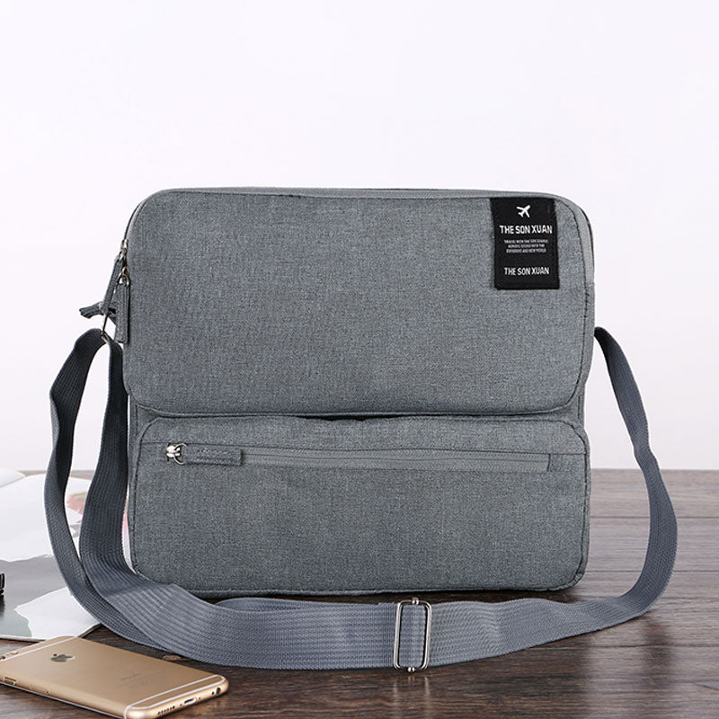 Multi-Compartment Multifunctional Messenger Bag Laptop Crossbody Bag