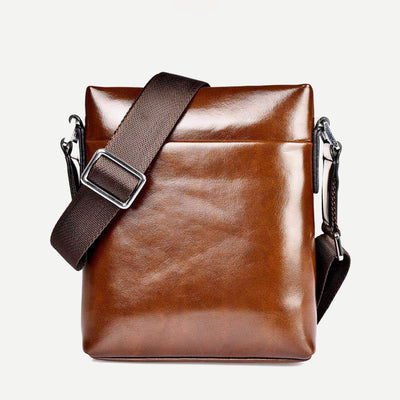 Men's PU Leather Shoulder Bag Business Crossbody Bag Messenger Bag