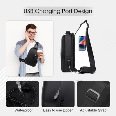 Waterproof Sling Bag Outdoor Casual Chest Bag for Hiking Cycling Traveling
